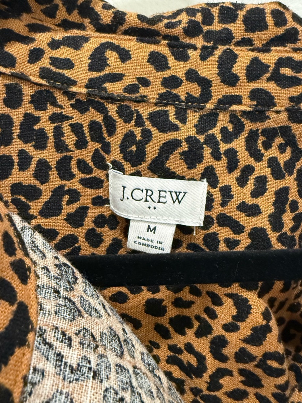 J. Crew Brown Leopard-Print Button-Front Midi Dress - Picture 2 of 7